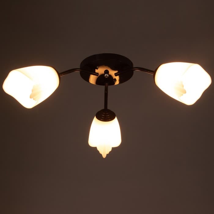 Люстра «Оникс» BayerLux 3×15 Вт E27, коричневый, 50×50×15 см