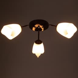 Люстра «Оникс» BayerLux 3×15 Вт E27, коричневый, 50×50×15 см