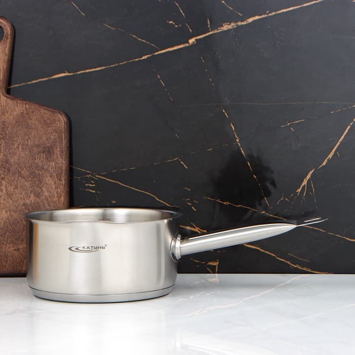 Ковш Катунь «Общепит», 2.1 л, d=18 см, h=9 см, капсульное дно, индукция, нержавеющая сталь