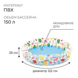 Бассейн надувной INTEX «Фрукты», 122×25 см, от 2 лет, 59421NP