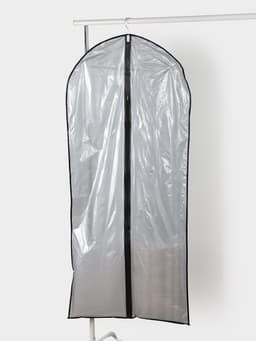 Чехол для одежды Доляна, 60×137 см, прозрачный, серый