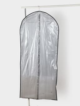 Чехол для одежды Доляна, 60×137 см, прозрачный, серый
