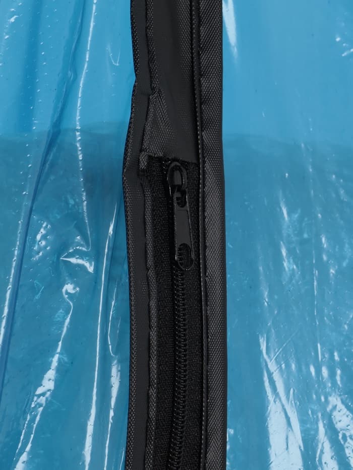 Чехол для одежды Доляна, 60×160 см, цвет синий, прозрачный