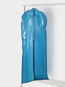 Чехол для одежды Доляна, 60×160 см, цвет синий, прозрачный