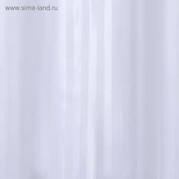 Штора для ванны Доляна «Полоска», 180×180 см, полиэстер, белая
