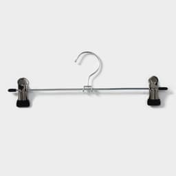 Вешалка для брюк и юбок с зажимами, 30×10 см, серебряная