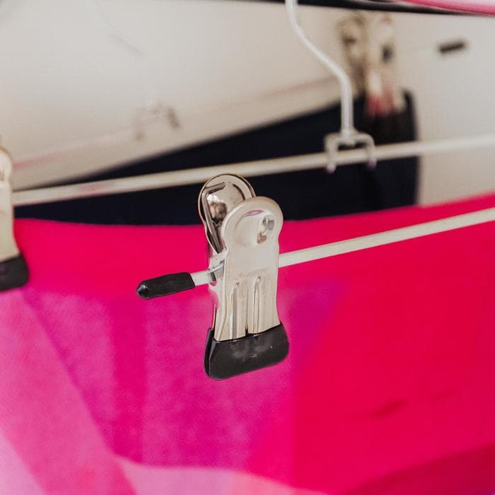 Вешалка для брюк и юбок с зажимами, 30×10 см, серебряная