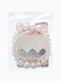 Серьги кольца с жемчугом QF «Нежность жемчуга», d=8 см, белые в золоте