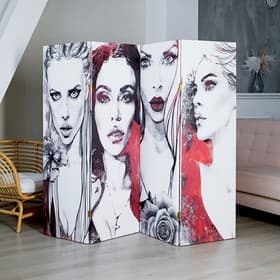 Ширма – перегородка «Дарим Красиво. Роковые девушки», 200×160 см, цвет белый/красивый