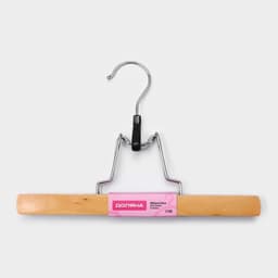 Вешалка для брюк и юбок Доляна, 25×16.5 см, зажим, светлое дерево