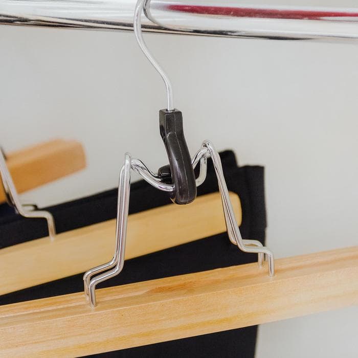 Вешалка для брюк и юбок Доляна, 25×16.5 см, зажим, светлое дерево