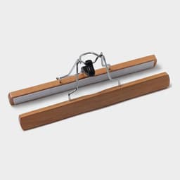 Вешалка для брюк и юбок Доляна, 25×16.5 см, зажим, светлое дерево