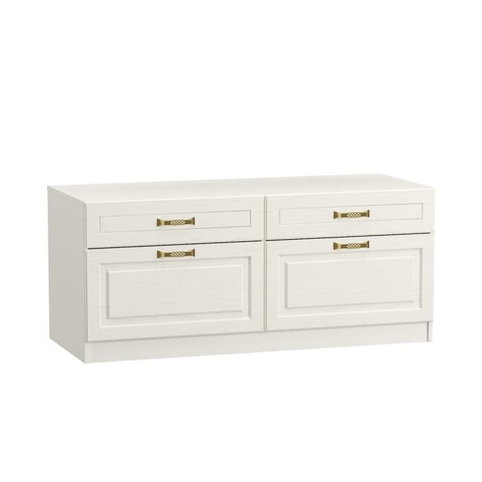 Тумба под ТВ «Ливерпуль», 1400×493×608 мм, цвет белый / ясень ваниль