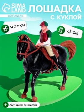 Игровой набор лошадка с куклой, с аксессуарами