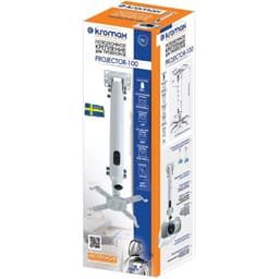 Кронштейн для проектора Kromax PROJECTOR-100, потолочный, до 20 кг, поворот-наклон, белый