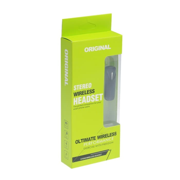 Bluetooth-гарнитура для телефона, W-49, беспроводная, крепление за ухо, чёрная