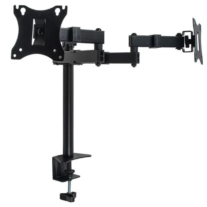 Кронштейн ARM Media LCD-T04 для двух мониторов, наклонно-поворотный, 15"-32", до 2×7 кг, чёрный