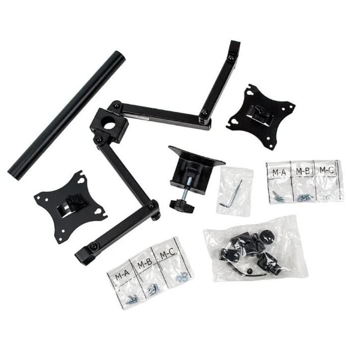 Кронштейн ARM Media LCD-T04 для двух мониторов, наклонно-поворотный, 15"-32", до 2×7 кг, чёрный