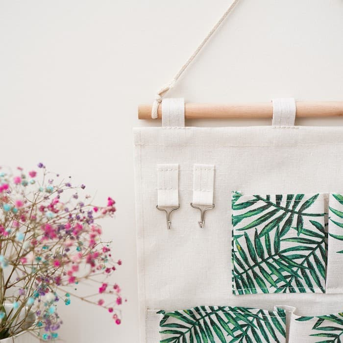 Органайзер подвесной с карманами Доляна «Тропики», 4 отделения, 30×34 см