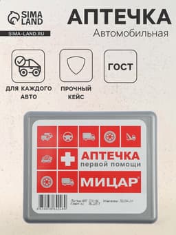 Автомобильная аптечка первой помощи №1 «Мицар», дорожная, футляр мини