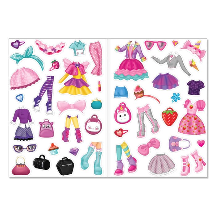 Книги с наклейками многоразовыми «Для девочек», набор 2 шт.