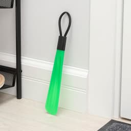 Ложка для обуви Доляна, с петелькой, 30×4 см, 17.4 см, зелёная