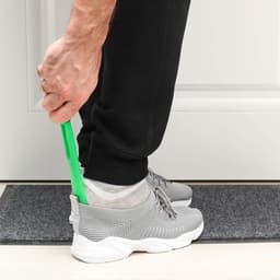 Ложка для обуви Доляна, с петелькой, 30×4 см, 17.4 см, зелёная