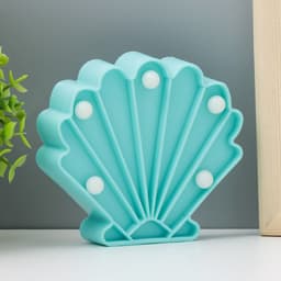 Фигурка световая RISALUX «Ракушка», LED-ночник, батарейки 2×ААА, 10×3×9.2 см, МИКС
