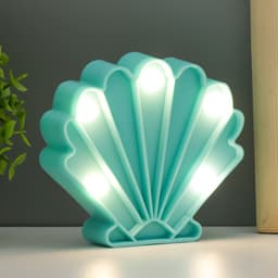 Фигурка световая RISALUX «Ракушка», LED-ночник, батарейки 2×ААА, 10×3×9.2 см, МИКС