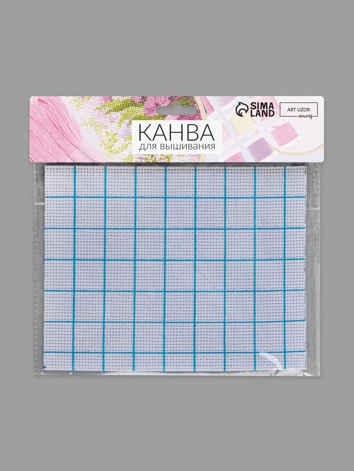 Канва для вышивания, в клетку, №11, 30×20 см, белая