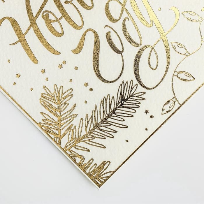 Открытка на акварельном картоне «Счастья в Новом году», тиснение, 9.5 × 8 см