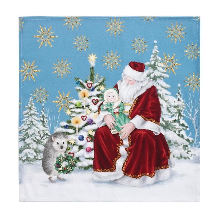 Скатерть на стол с салфетками «Этель» Christmas time с ГМВО, размер 150×220 см±3 см, 40×40 см - 12 штук