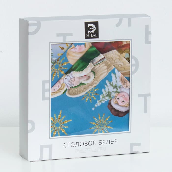 Скатерть на стол с салфетками «Этель» Christmas time: скатерть 150×110 см ±3 см с ГМВО, салфетки 40×40 см - 4 шт.