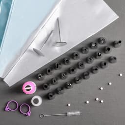 Набор кондитерский, 34 предмета: 26 насадок d=1,7, h=3 см, 2 адаптера, 2 гвоздя 3×6,5, 2 зажима