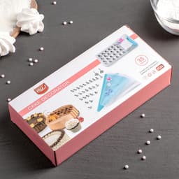 Набор кондитерский, 34 предмета: 26 насадок d=1,7, h=3 см, 2 адаптера, 2 гвоздя 3×6,5, 2 зажима