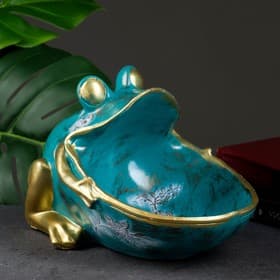 Подставка для мелочей «Фигурка. Лягушка», зелёная, 18×26 см