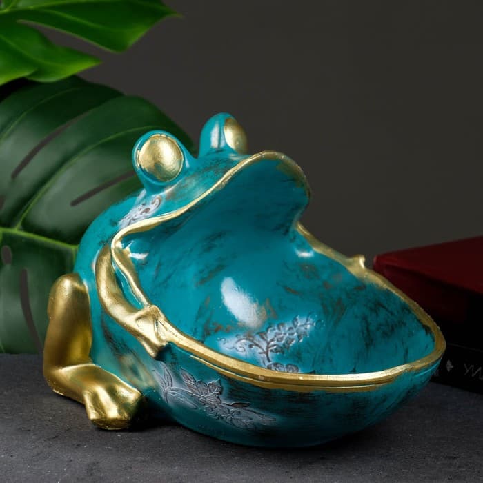 Подставка для мелочей «Фигурка. Лягушка», зелёная, 18×26 см