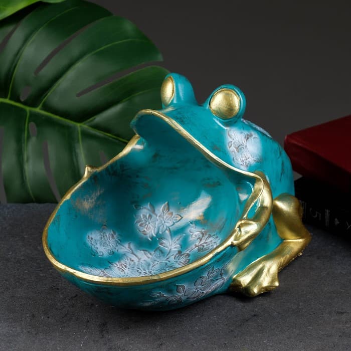 Подставка для мелочей «Фигурка. Лягушка», зелёная, 18×26 см