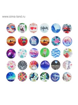 Держатель-подставка попсокет для телефона Luazon, рисунок МИКС