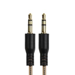 Кабель аудио AUX Luazon, Jack 3.5 мм(m)-Jack 3.5 мм(m), прозрачная оплетка, 86 см, чёрный