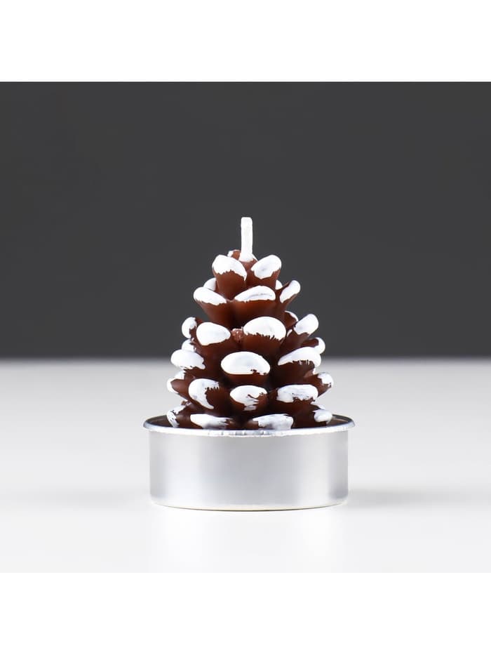 Набор свечей новогодних «Шишка», 3 шт., 4×6 см