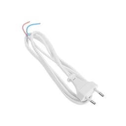 Шнур сетевой с вилкой, 1.5 м, ШВВП 2×0.5 мм2, белый