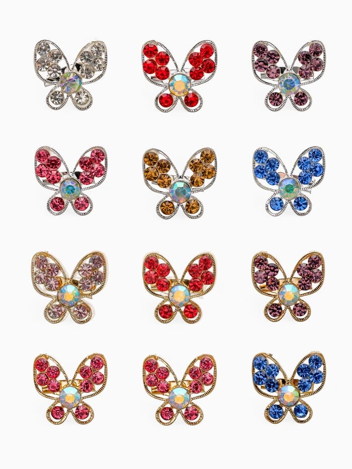 Брошь «Ассорти», бабочек порхающих, МИКС