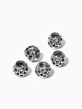 Шарм разделитель для бусин «Бесконечность», цвет серебро