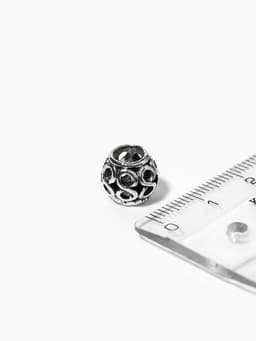 Шарм разделитель для бусин «Бесконечность», цвет серебро