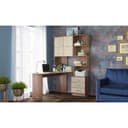 Стол компьютерный №1, левый, 1280×2000×1450 мм, цвет ясень шимо тёмный/светлый