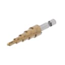 Сверло ступенчатое ТУНДРА, HSS, TiN, шестигранный хвостовик, 4 - 12 мм