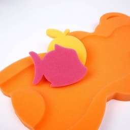 Подкладка для купания макси «Мишка», оранжевая, 55×30×6 см