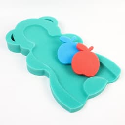 Подкладка для купания макси «Мишка», зелёная, 55×30×6 см