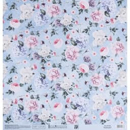 Бумага для скрапбукинга «Нежный букет», 30.5×32 см, 180 г/м²